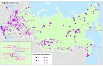 Карта трубопроводов и нефтебаз РФ