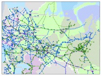 Карта трубопроводов и нефтебаз (фрагмент)